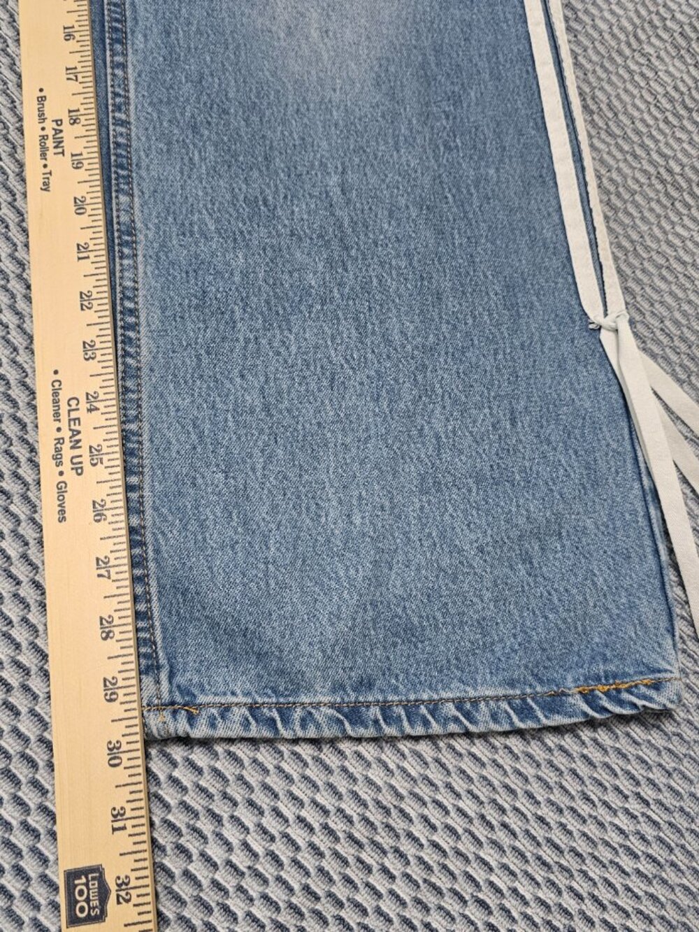 Telepatía Blue Denim Mid-Rise Wide Leg Jeans with Side Stripe Detail - Size 9/29 - Picture 8 of 10